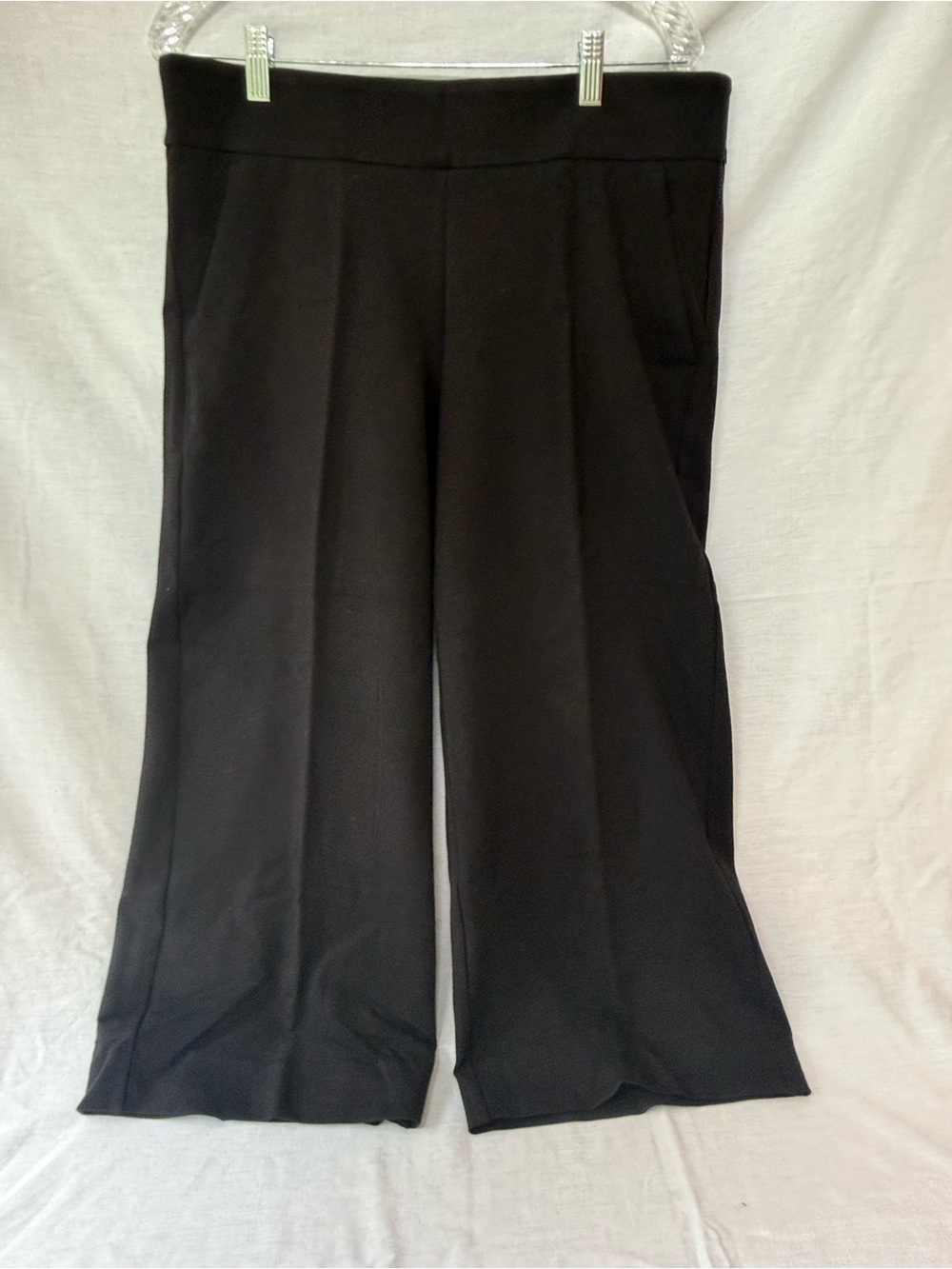 Lands' End Black Wide-Leg Pull-On Pants